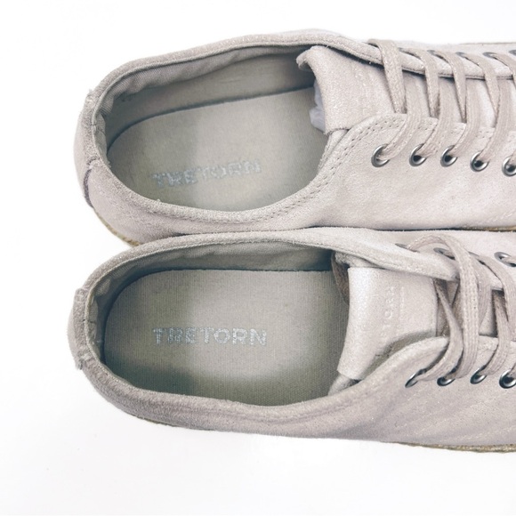 Tretorn Eve Suede Platform Espadrilles Sneakers in Birch Silver - Picture 9 of 13